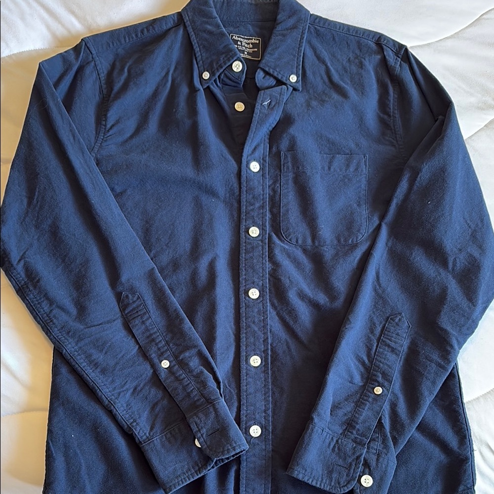 Abercrombie & Fitch Blue Casual Button Down Shirt